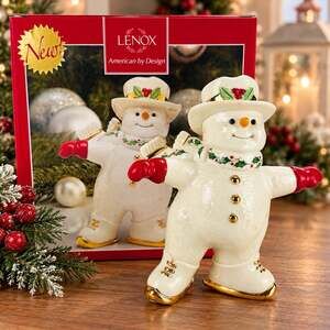 Lenox Holiday Skating with Smiles Snowman Figurine 6" New in Box